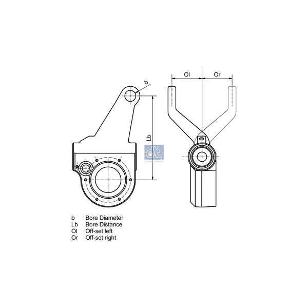 جغجغه ترمز دستی، راست 4.60343 DIESEL TECHNIC